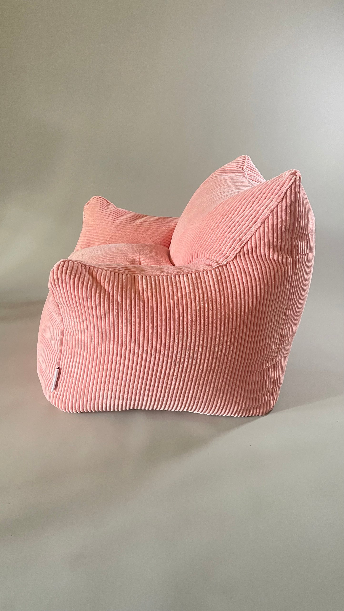 Blush Pink Corduroy Kids Bean Bag Lounger