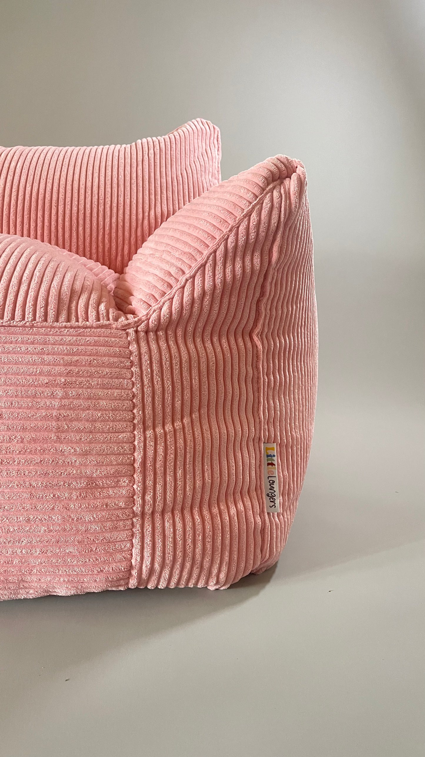 Blush Pink Corduroy Kids Bean Bag Lounger