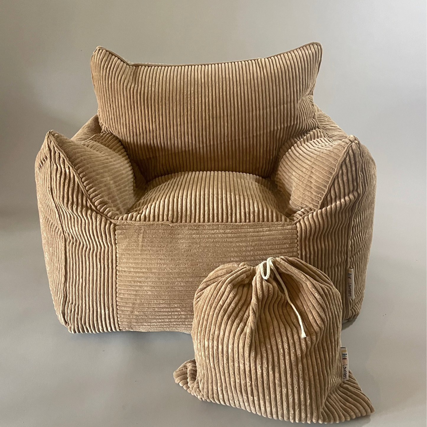 Brown Corduroy Kids Bean Bag Lounger