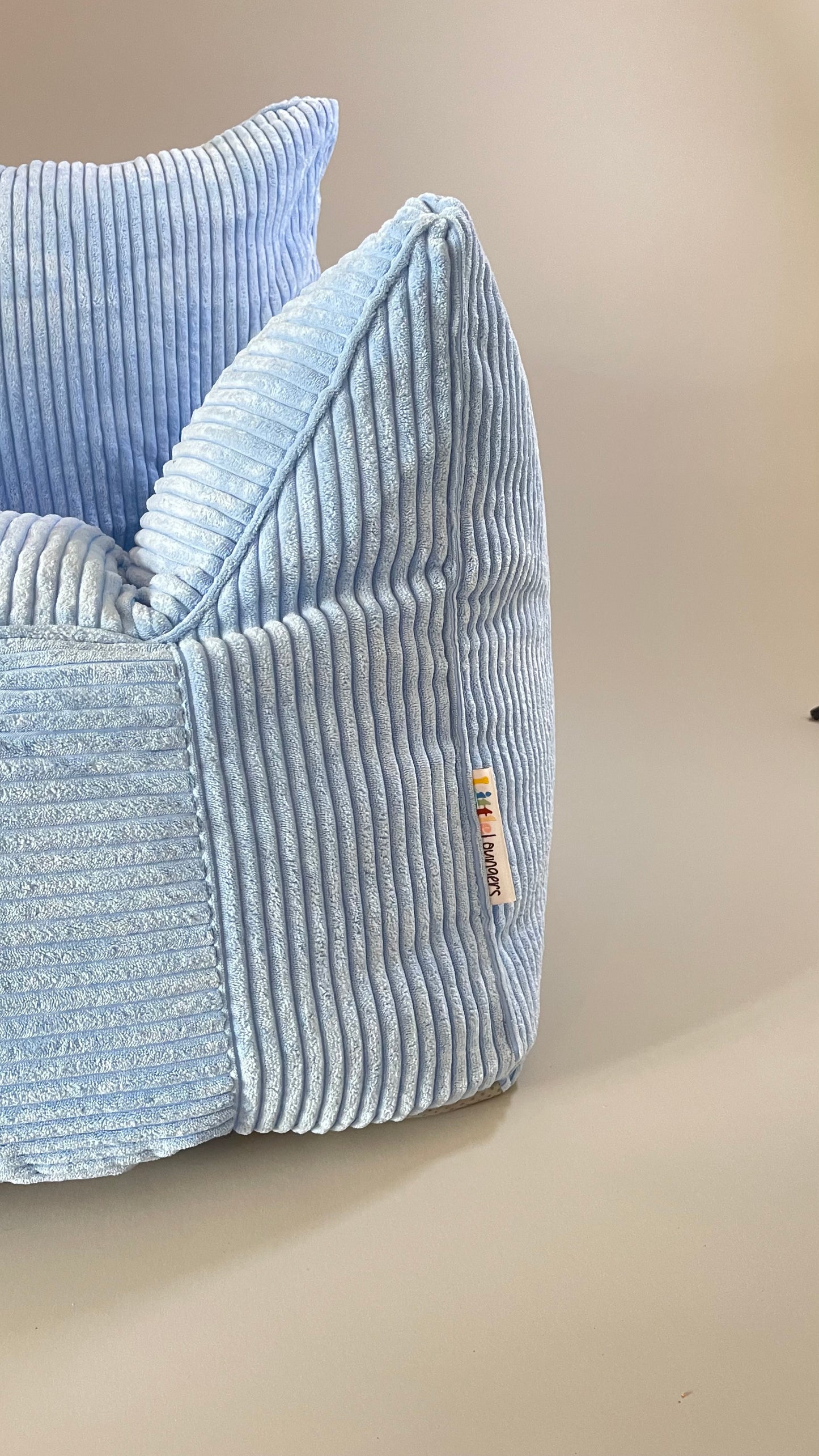 Sky Blue Corduroy Kids Bean Bag Lounger