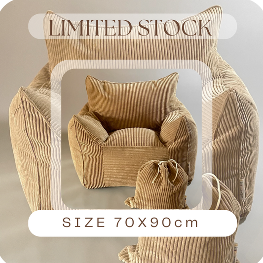 Brown Corduroy Kids Bean Bag Lounger