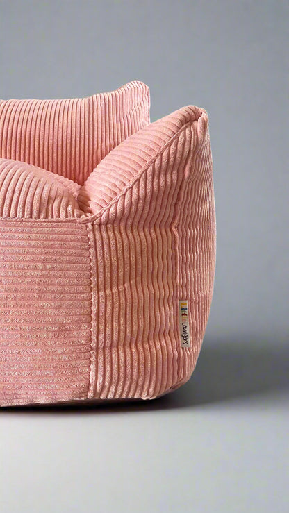 Pink Corduroy Kids Bean Bag Lounger