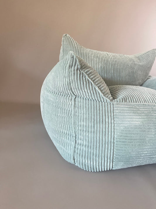 Misty Mint Corduroy Kids Bean Bag Lounger
