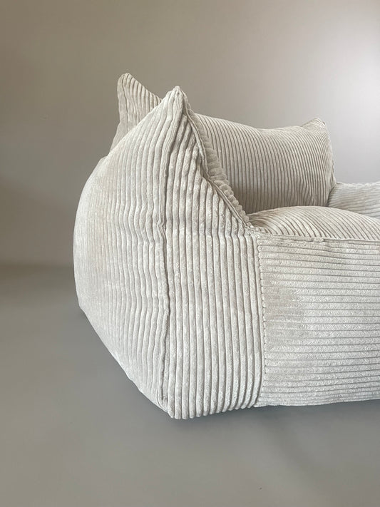 Pebble Grey Corduroy Kids Bean Bag Lounger