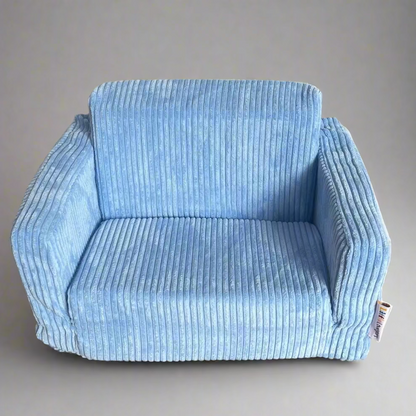 5 available- Kids Blue Fold-Out Sofa Cover | Stylish Removable Slipcover