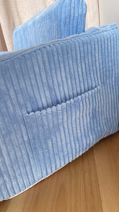 5 available- Kids Blue Fold-Out Sofa Cover | Stylish Removable Slipcover