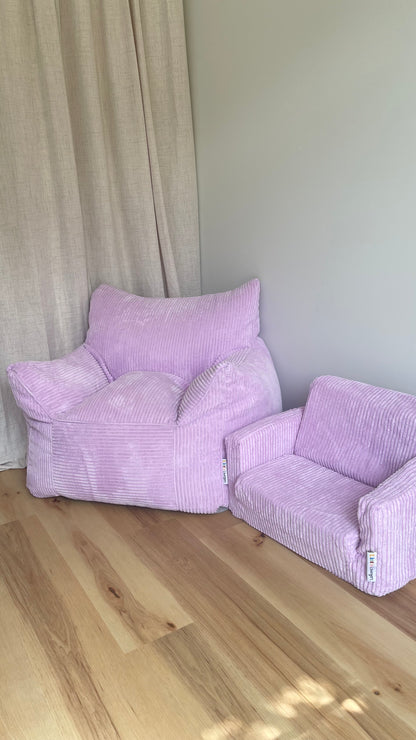 1 Available - Kids Lilac Fold-Out Sofa Cover | Stylish Removable Slipcover