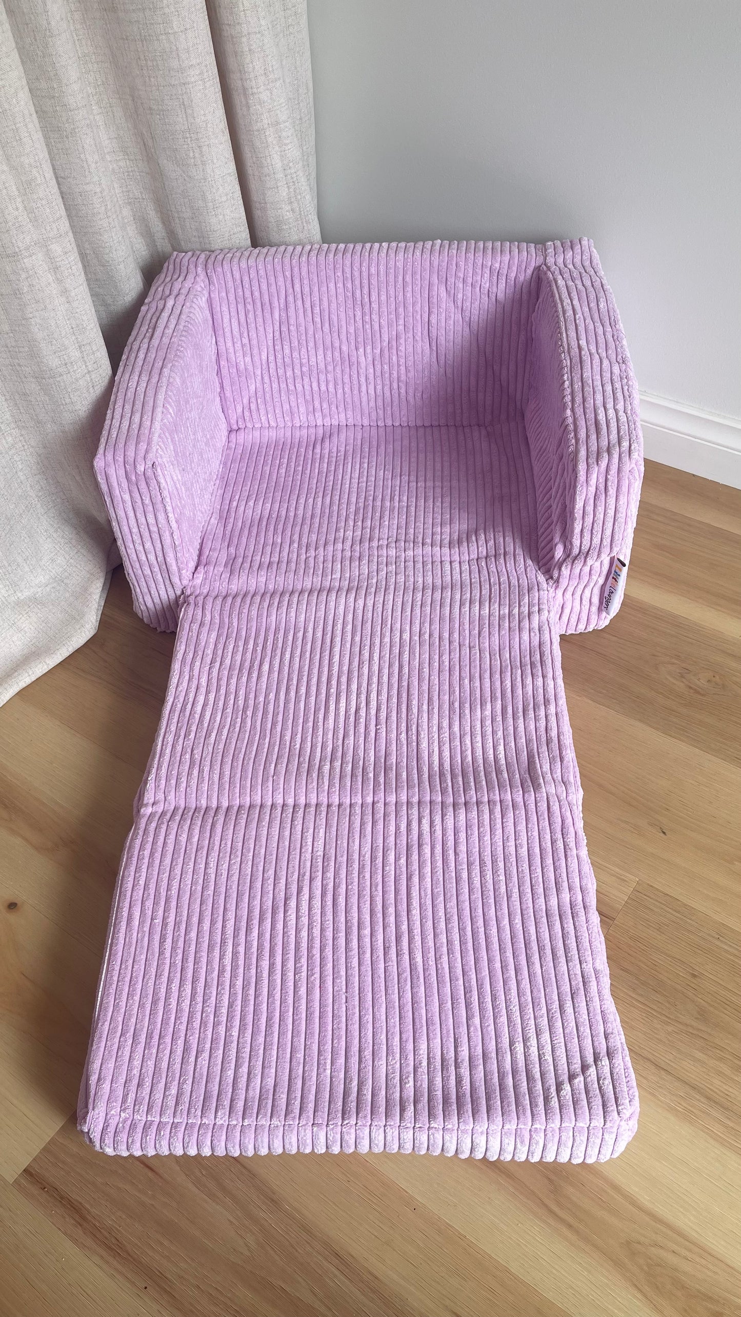 1 Available - Kids Lilac Fold-Out Sofa Cover | Stylish Removable Slipcover