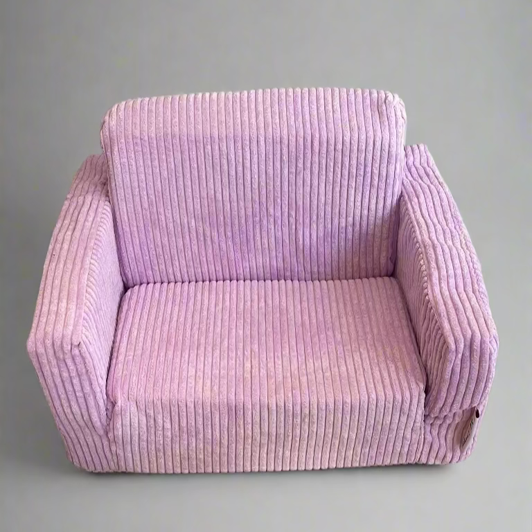 1 Available - Kids Lilac Fold-Out Sofa Cover | Stylish Removable Slipcover