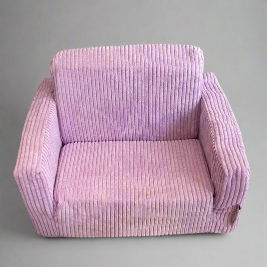 1 Available - Kids Lilac Fold-Out Sofa Cover | Stylish Removable Slipcover