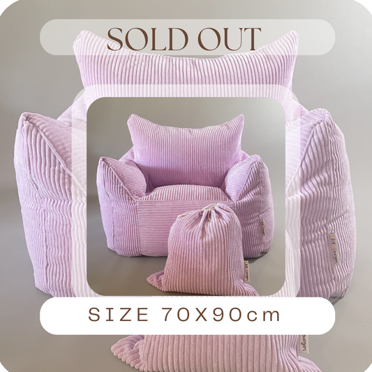 Lilac Haze Corduroy Kids Bean Bag Lounger